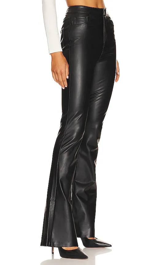 7 For All Mankind Super Stretch Faux Leather Skinny Boot in Black
