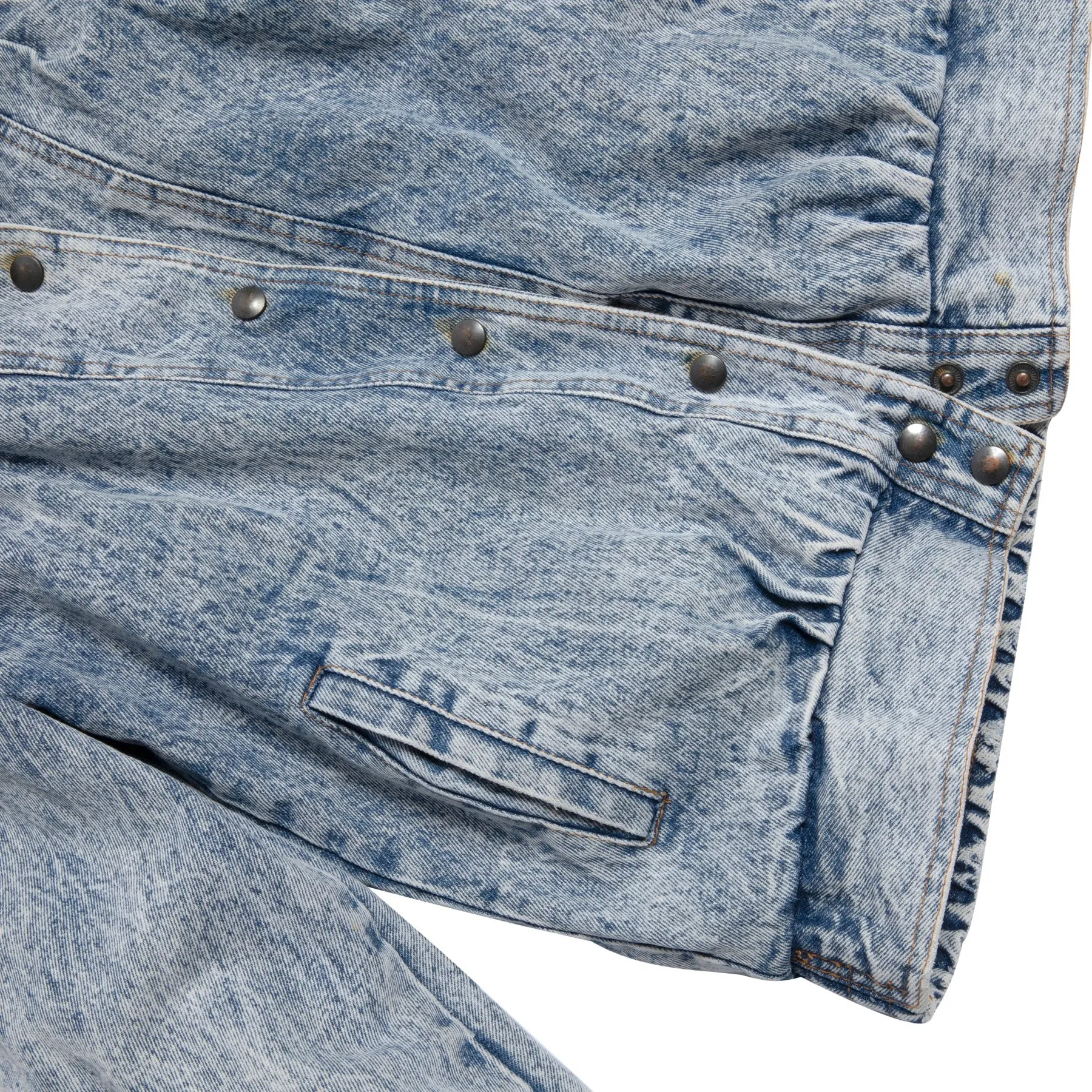 Acid Wash Denim Weave Shirt Jacket