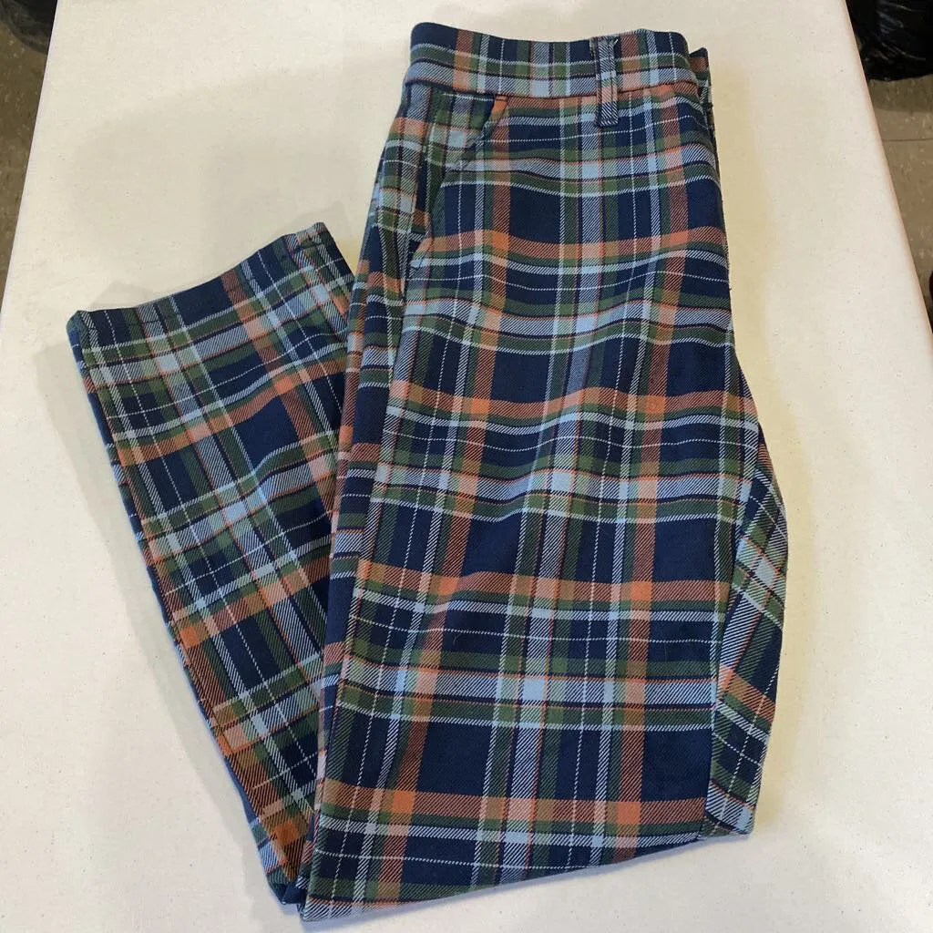 American Eagle Super Hi rise Skinny Trouser Plaid Pants 6