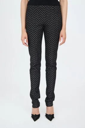 Black & Silver Knit Pant