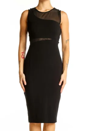 Black Sleeveless Bodycon Midi Dress