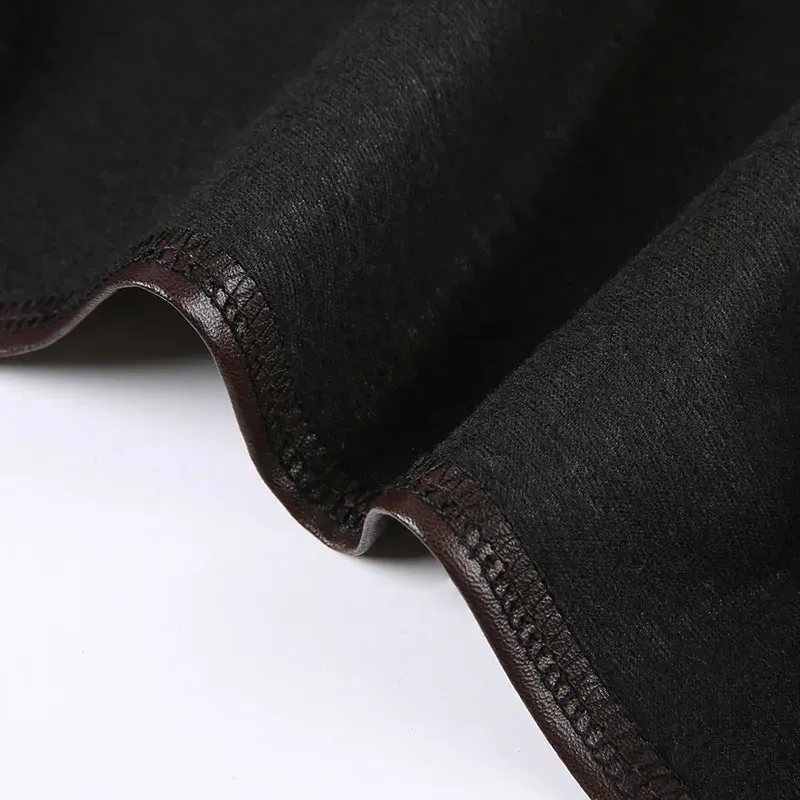 Brown Buckle PU Leather Super Short Jacket