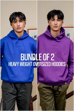 BUNDLE OF 2 HEAVY WEIGHT OVERSIZED HOODIES