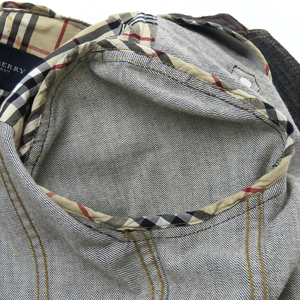 Burberry Denim Leather Jacket Black 38