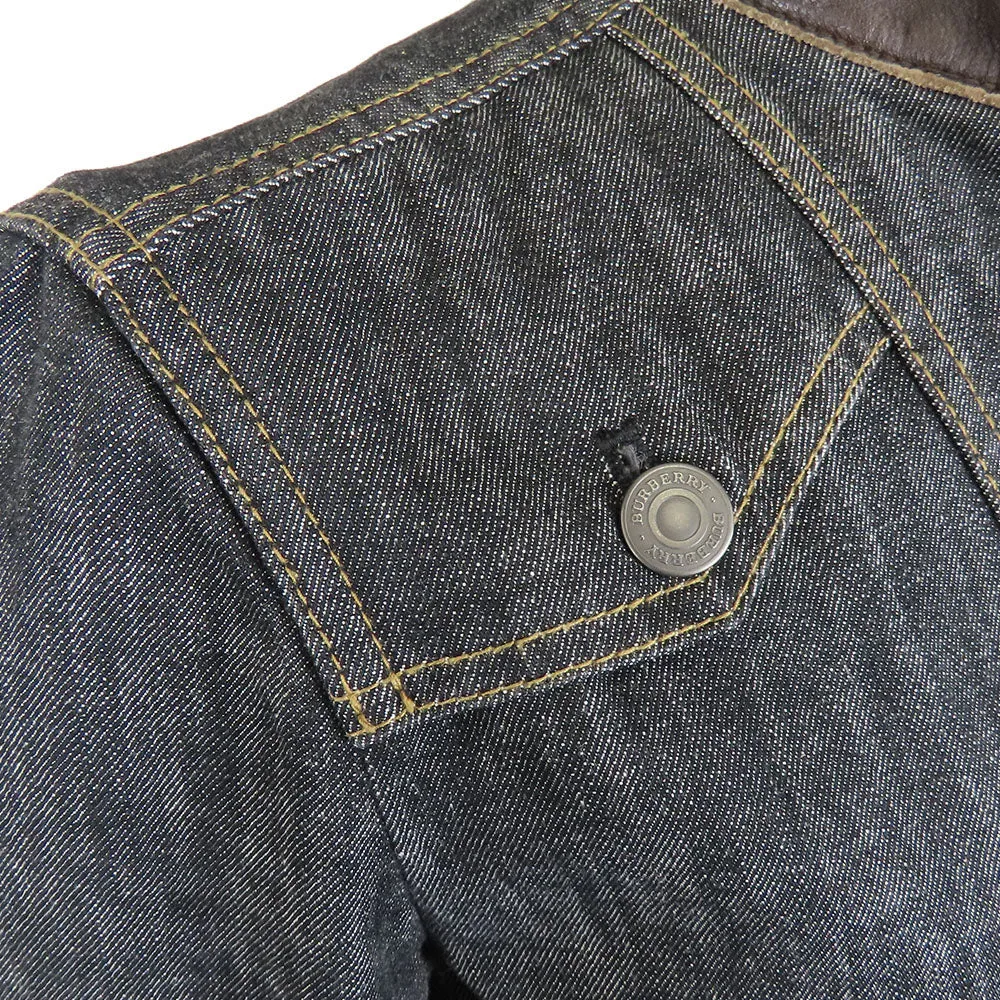Burberry Denim Leather Jacket Black 38
