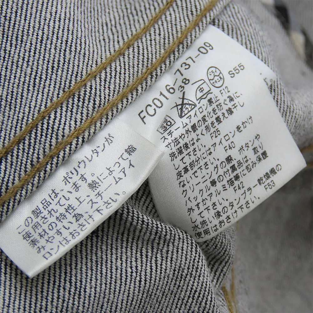 Burberry Denim Leather Jacket Black 38