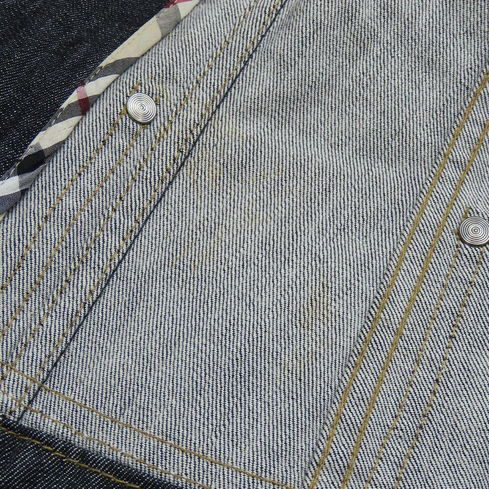 Burberry Denim Leather Jacket Black 38