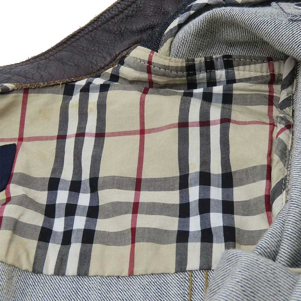 Burberry Denim Leather Jacket Black 38