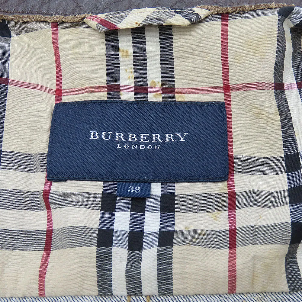 Burberry Denim Leather Jacket Black 38