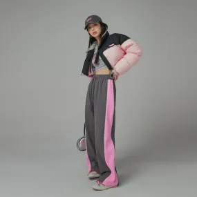 Color Bands Wide Jogger Pants