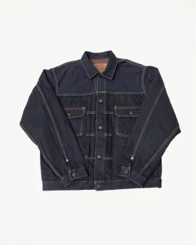 D4579 - 15oz "Natural Indigo x Kakishibu" Aishibuzome Dyed Selvedge Type II Jacket - OW