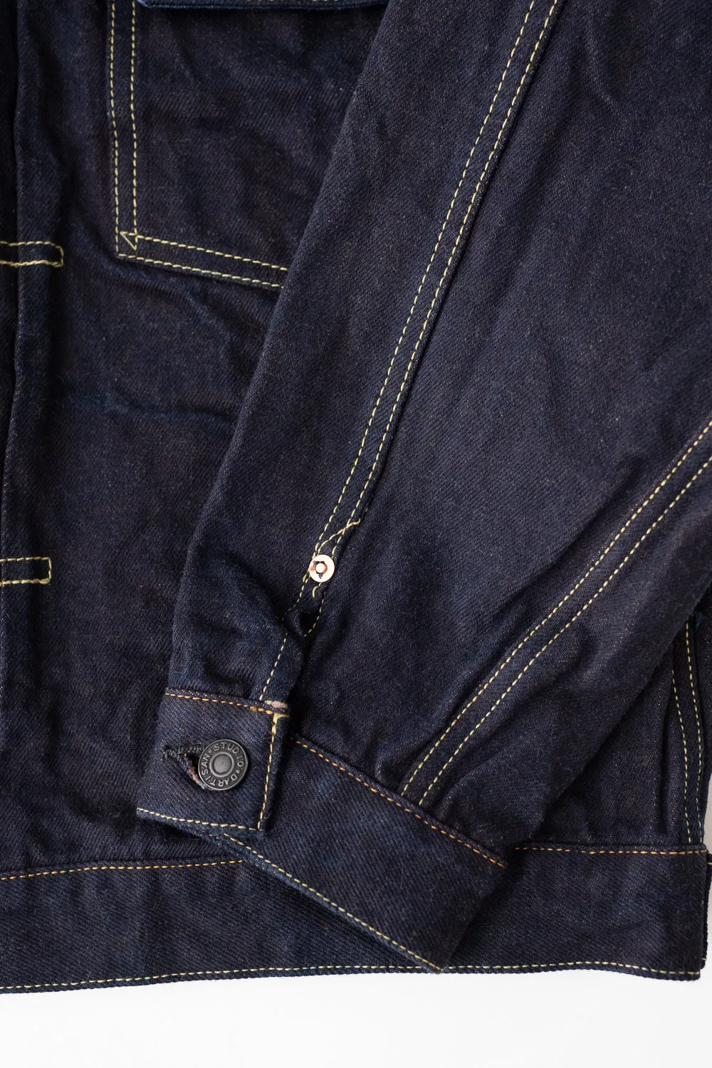 D4579 - 15oz "Natural Indigo x Kakishibu" Aishibuzome Dyed Selvedge Type II Jacket - OW