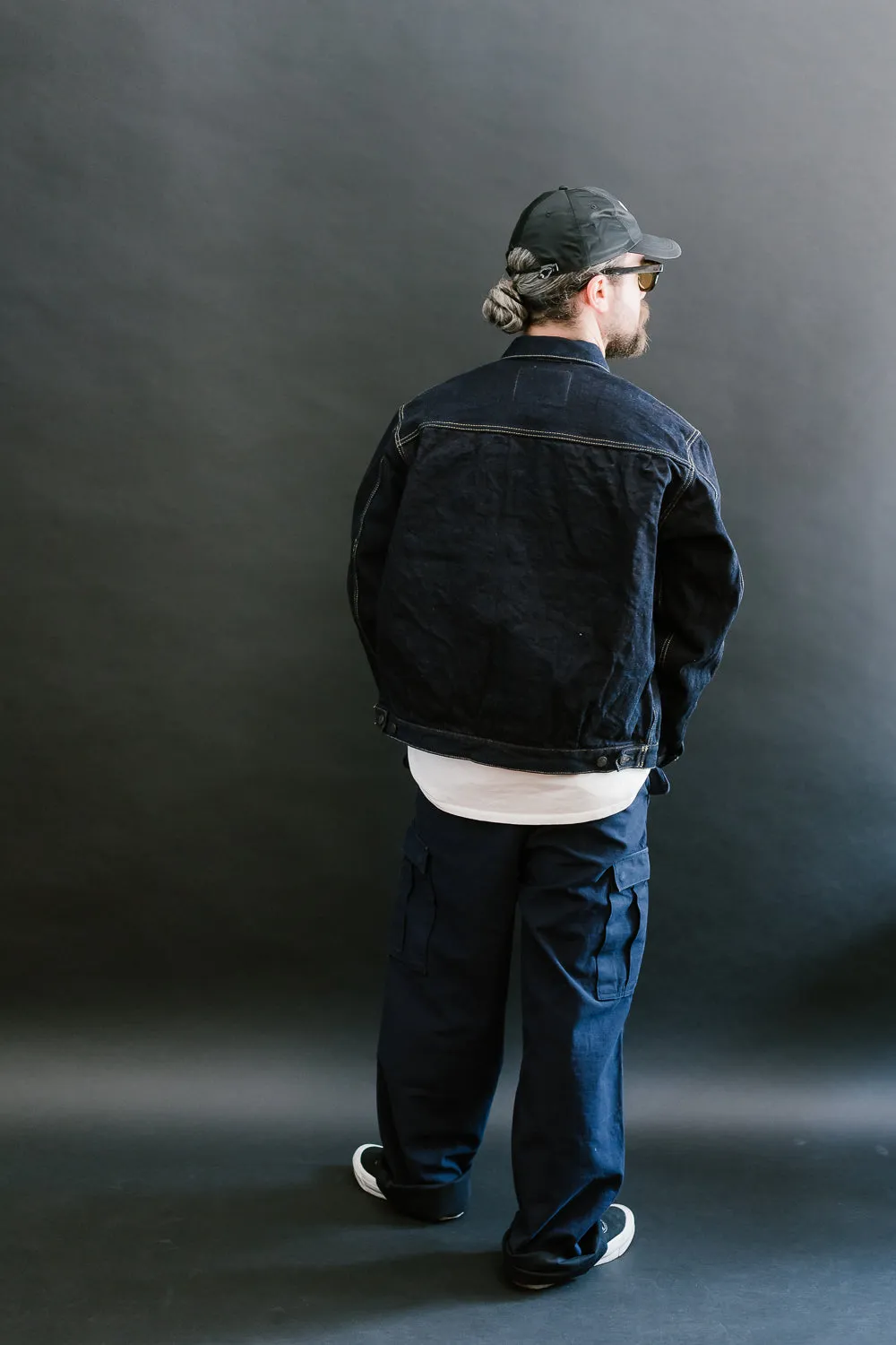 D4579 - 15oz "Natural Indigo x Kakishibu" Aishibuzome Dyed Selvedge Type II Jacket - OW