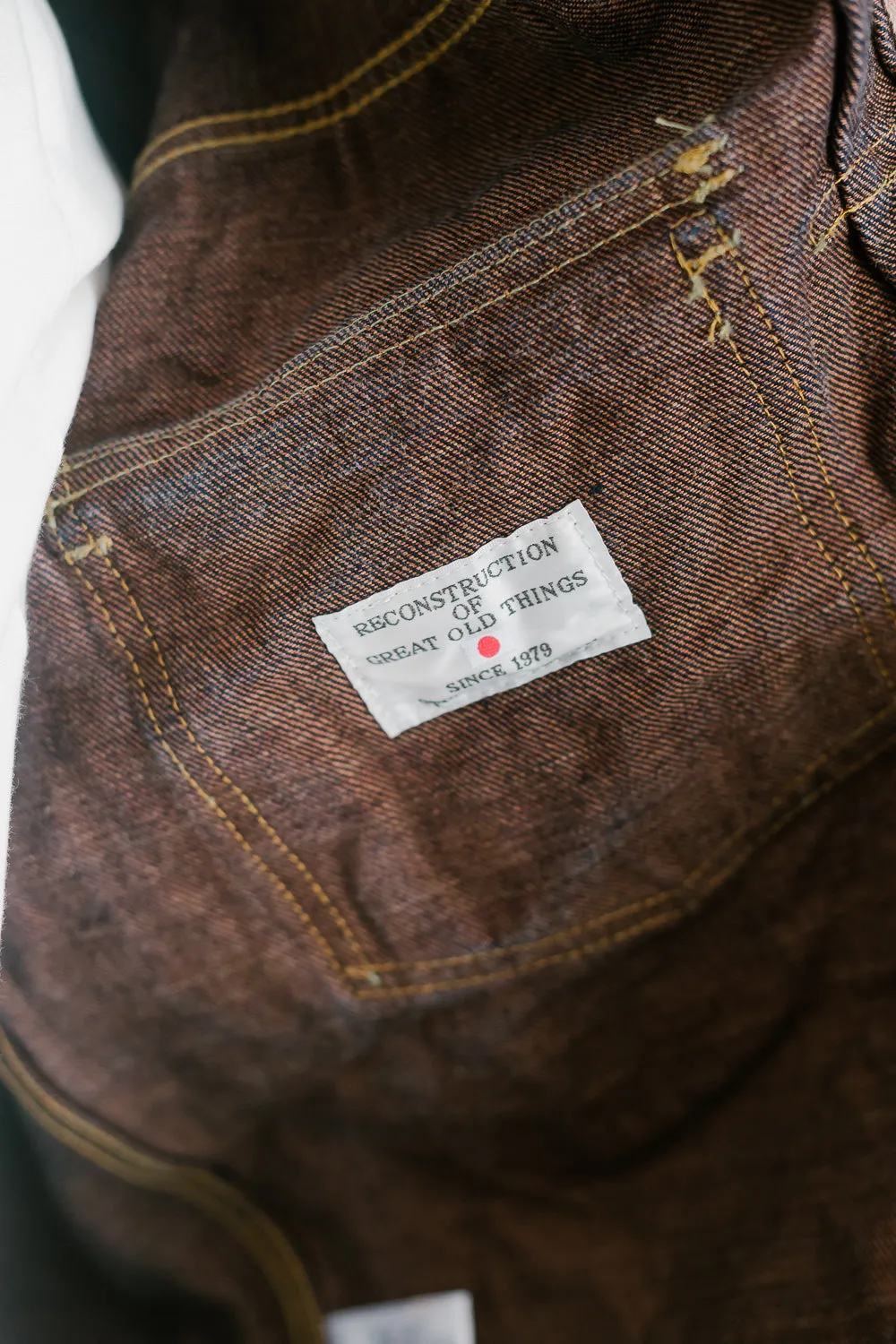 D4579 - 15oz "Natural Indigo x Kakishibu" Aishibuzome Dyed Selvedge Type II Jacket - OW