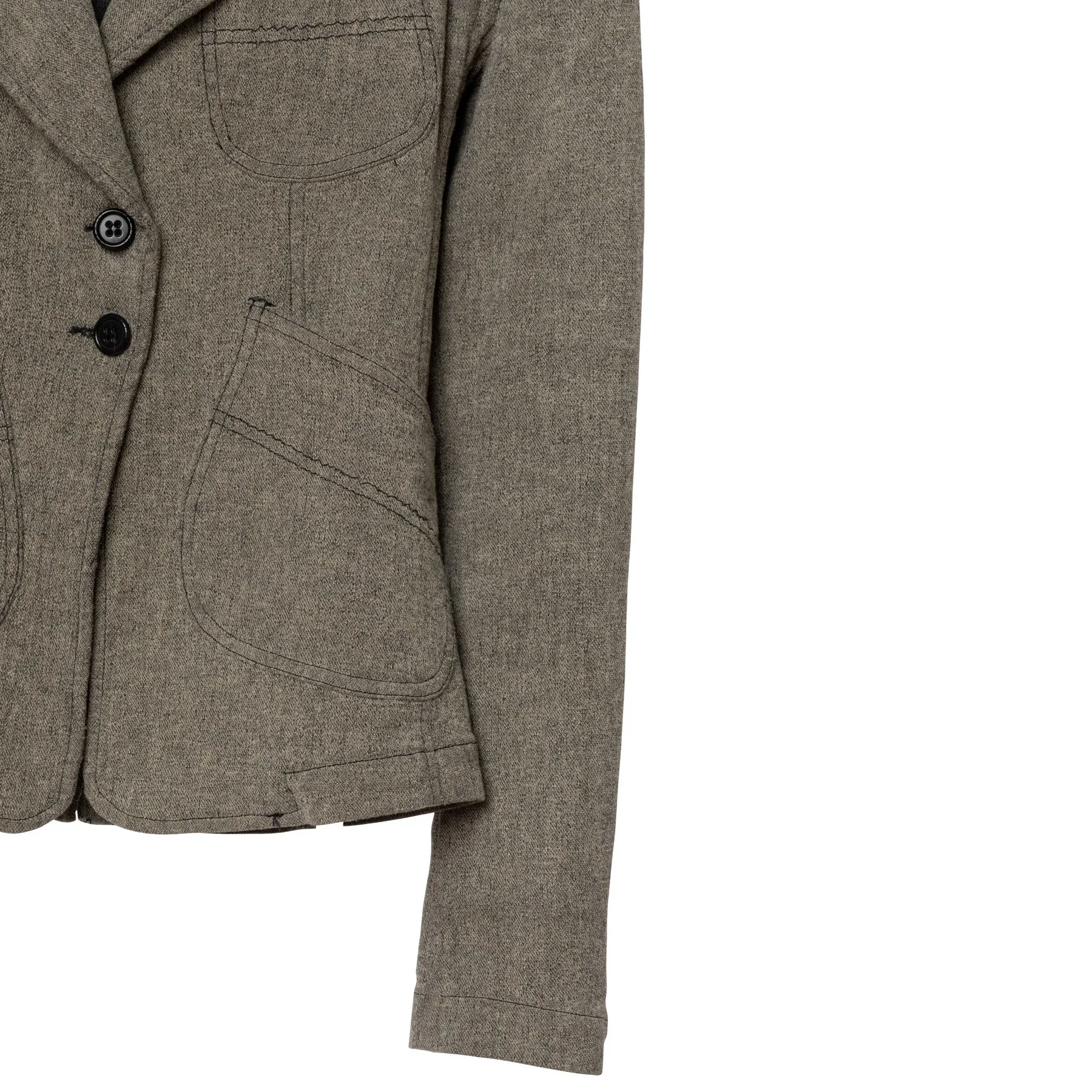 Denim Cotton Blend Napoleon Jacket