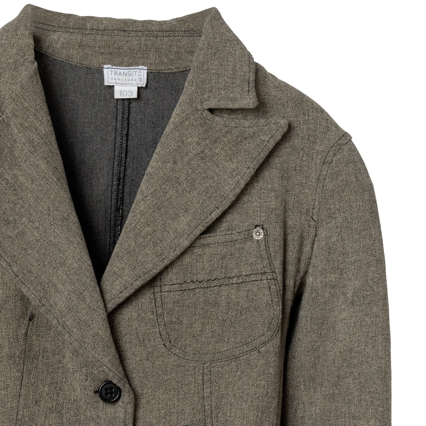 Denim Cotton Blend Napoleon Jacket