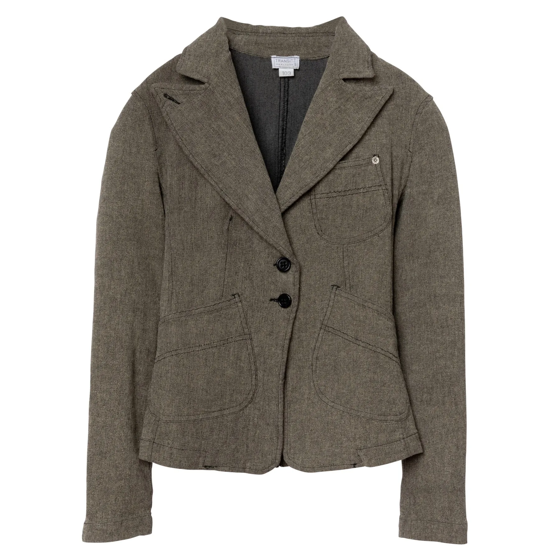 Denim Cotton Blend Napoleon Jacket