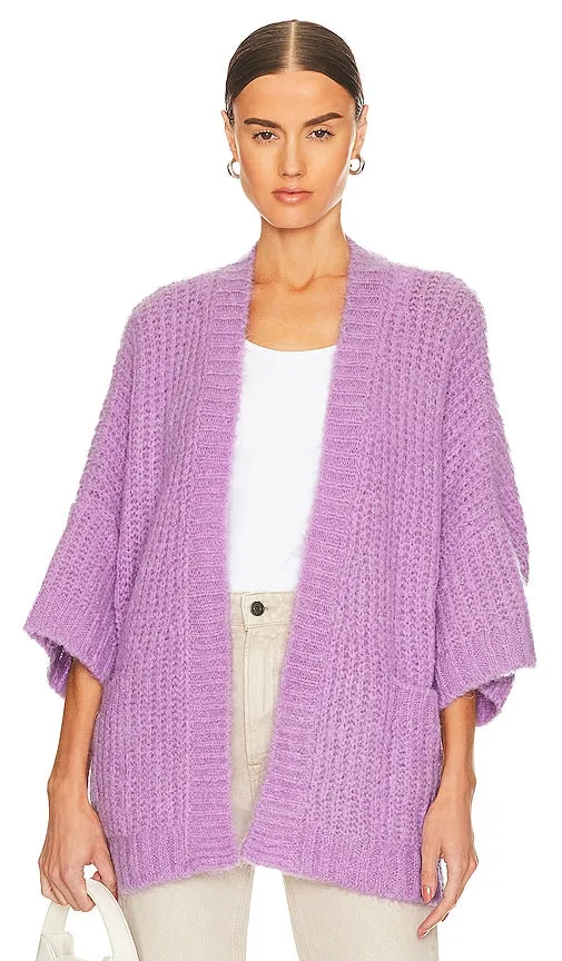 Essentiel Antwerp Castrid Oversized Cardigan in Lavender