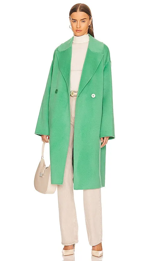 Essentiel Antwerp Cylo Double Face Coat in Green