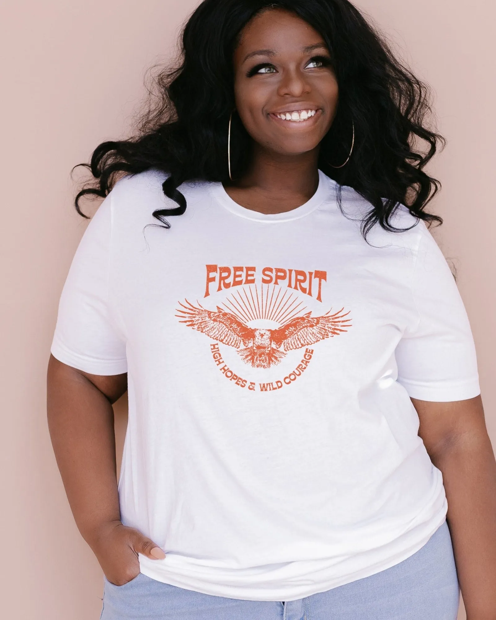 Free Spirit Distressed Eagle | White