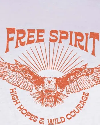 Free Spirit Distressed Eagle | White