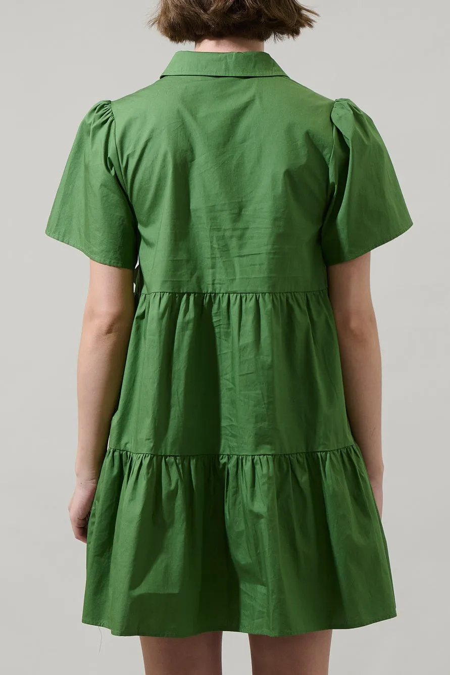 Green Sexy Mini Dress
