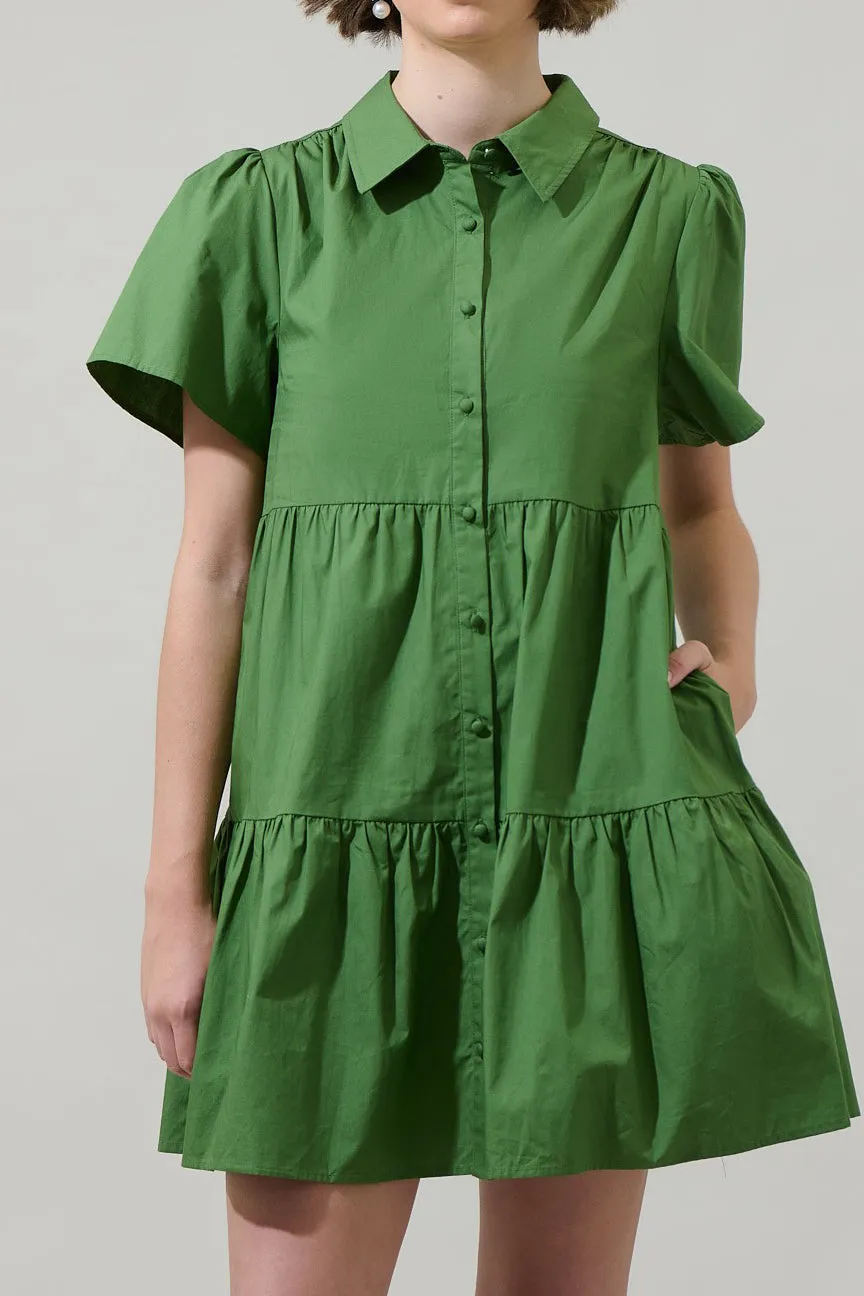 Green Sexy Mini Dress