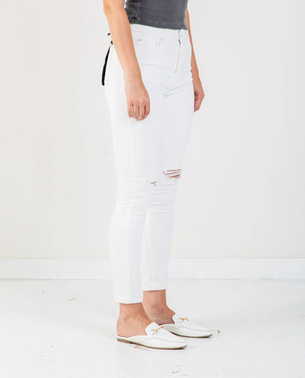 Hi N Wasted Blanc Sliced Pants