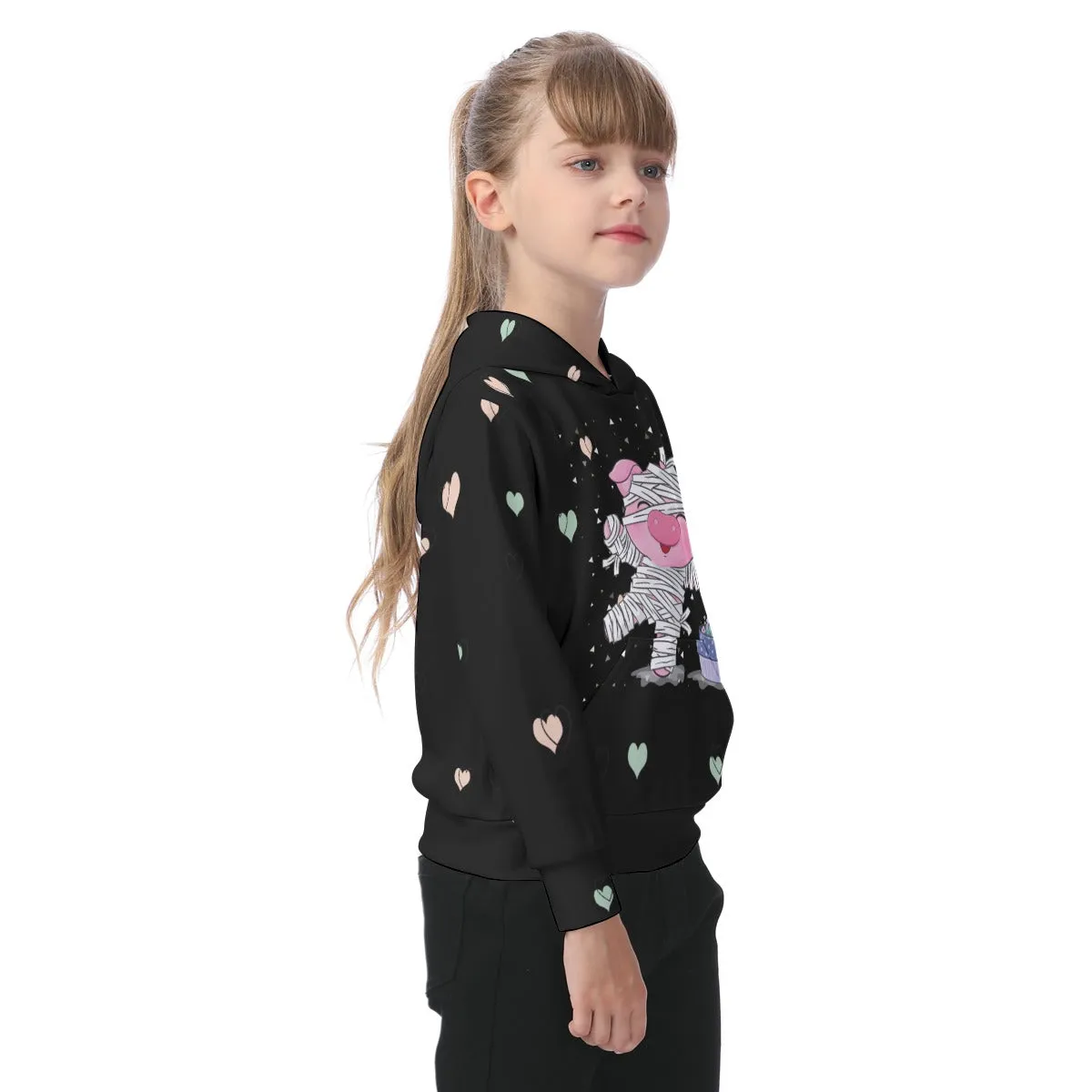 Huuu! Oversized Kids Black Hoodie