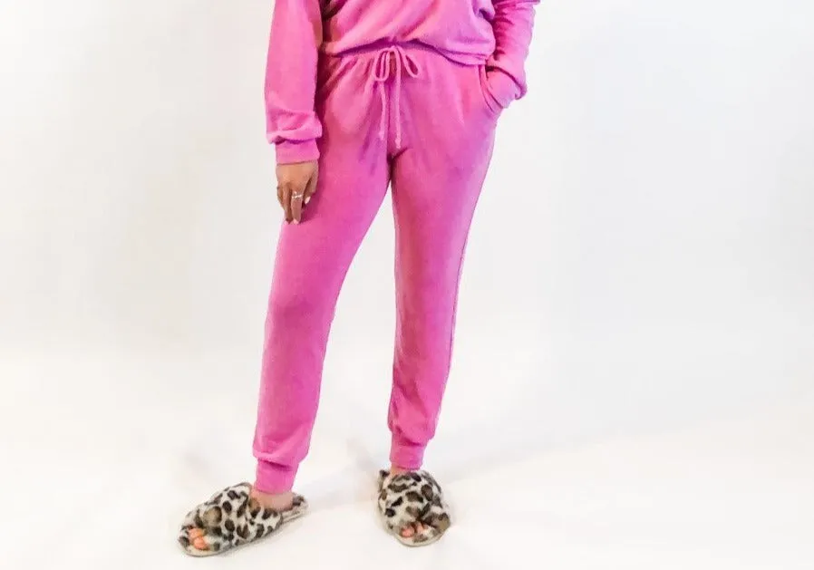jogger pants - hot pink