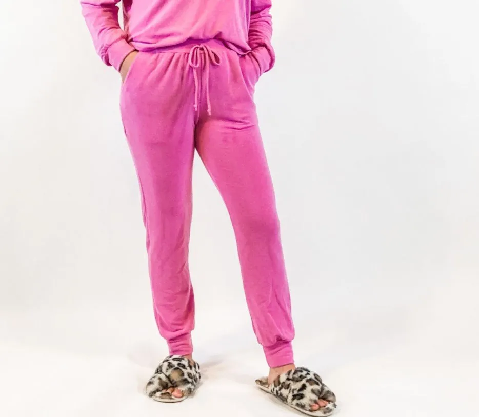 jogger pants - hot pink