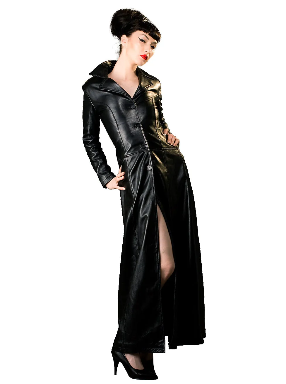 Leather Luxury Long Coat