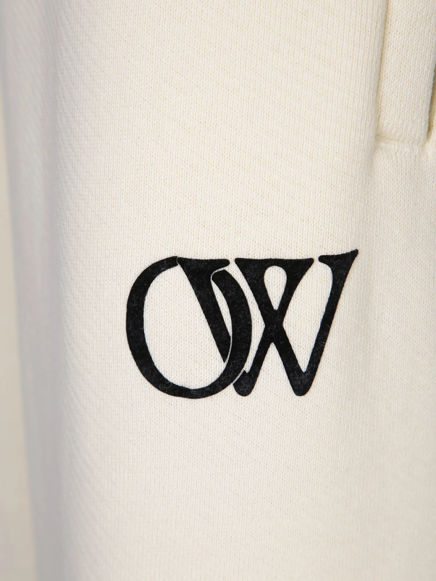 Logo cream jogger pants