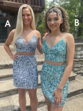 LTP0184,Sexy Halter Two Pieces Homecoming Dresses 2022 Graduation Dresses