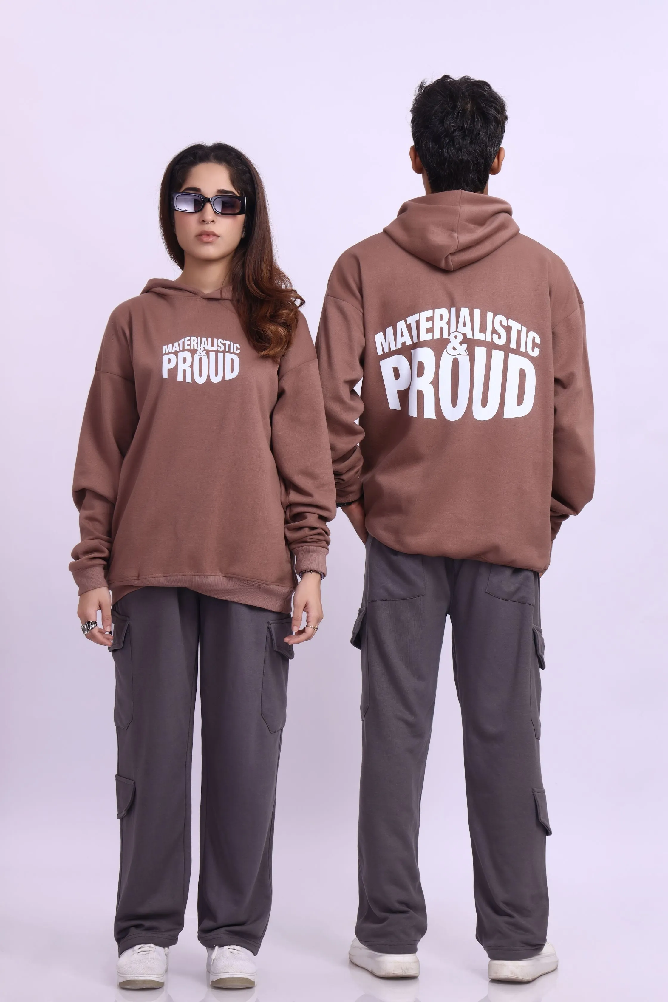 MATERIALISTIC & PROUD OVERSIZED HOODIE