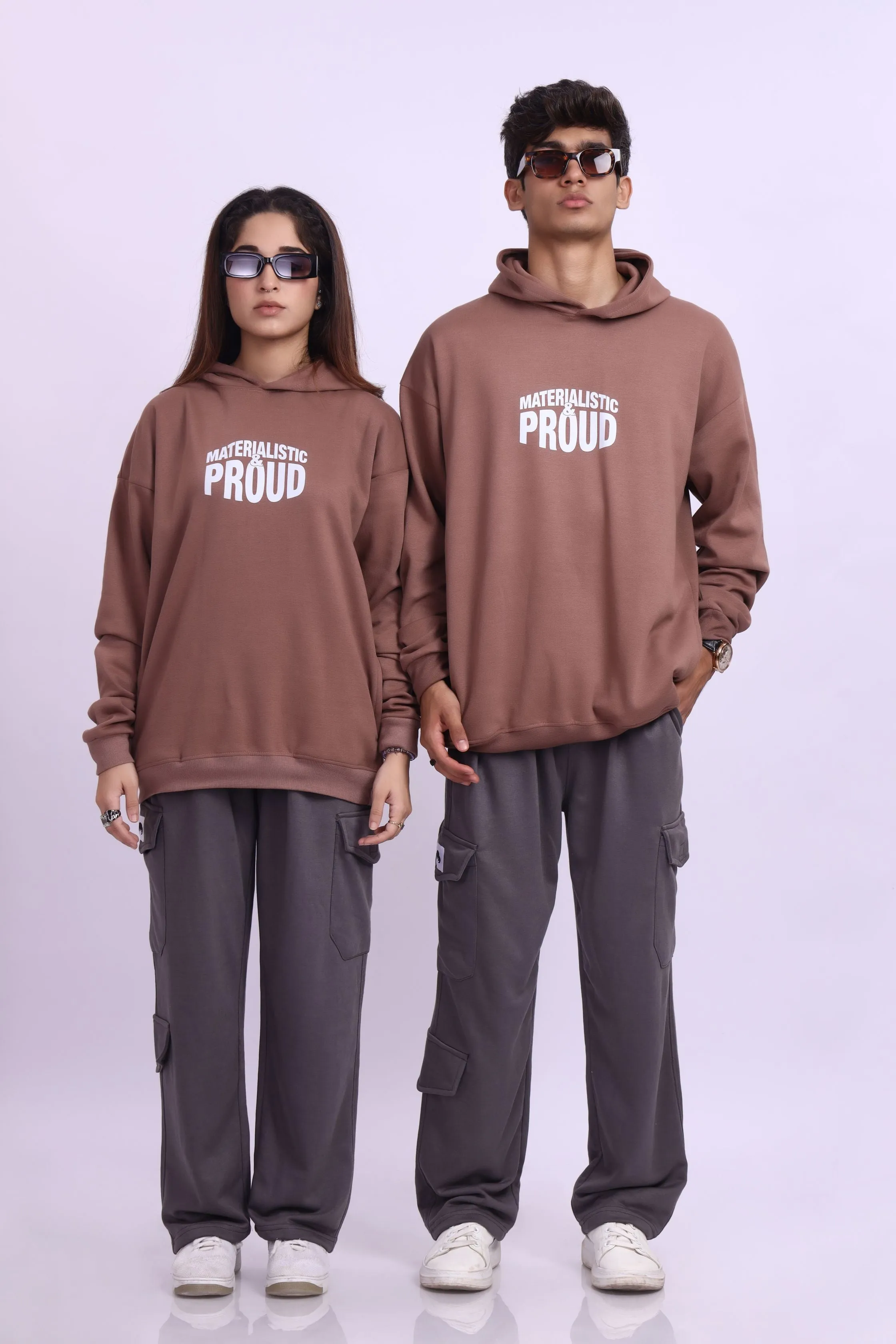 MATERIALISTIC & PROUD OVERSIZED HOODIE
