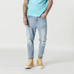 Men's Autumn Ripped Jeans With Print
