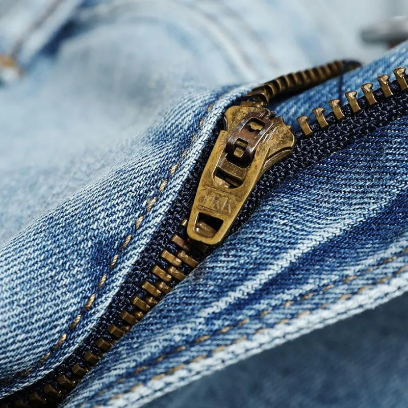 Men's Autumn Ripped Jeans With Print