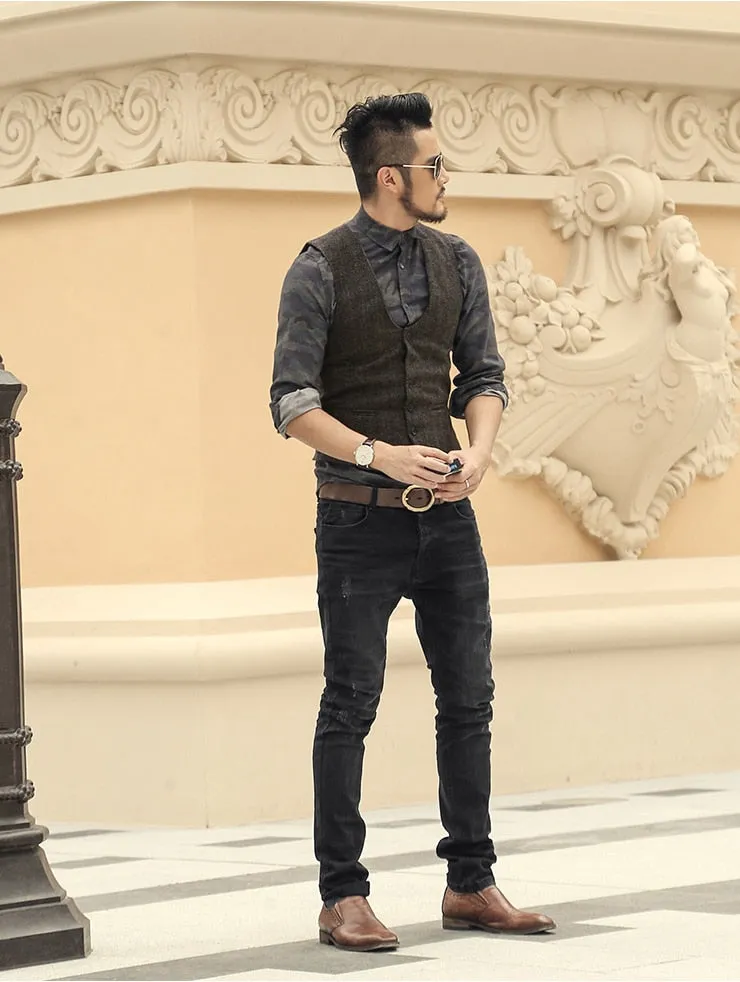 Men's Autumn/Winter Slim Straight Stretch Jeans