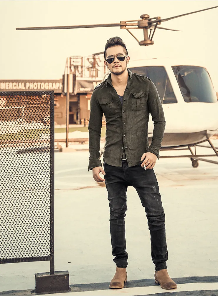 Men's Autumn/Winter Slim Straight Stretch Jeans