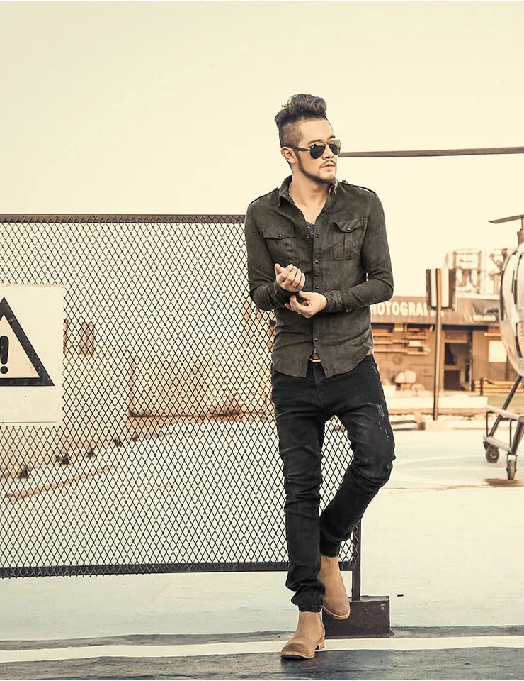 Men's Autumn/Winter Slim Straight Stretch Jeans
