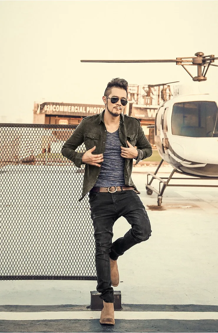Men's Autumn/Winter Slim Straight Stretch Jeans