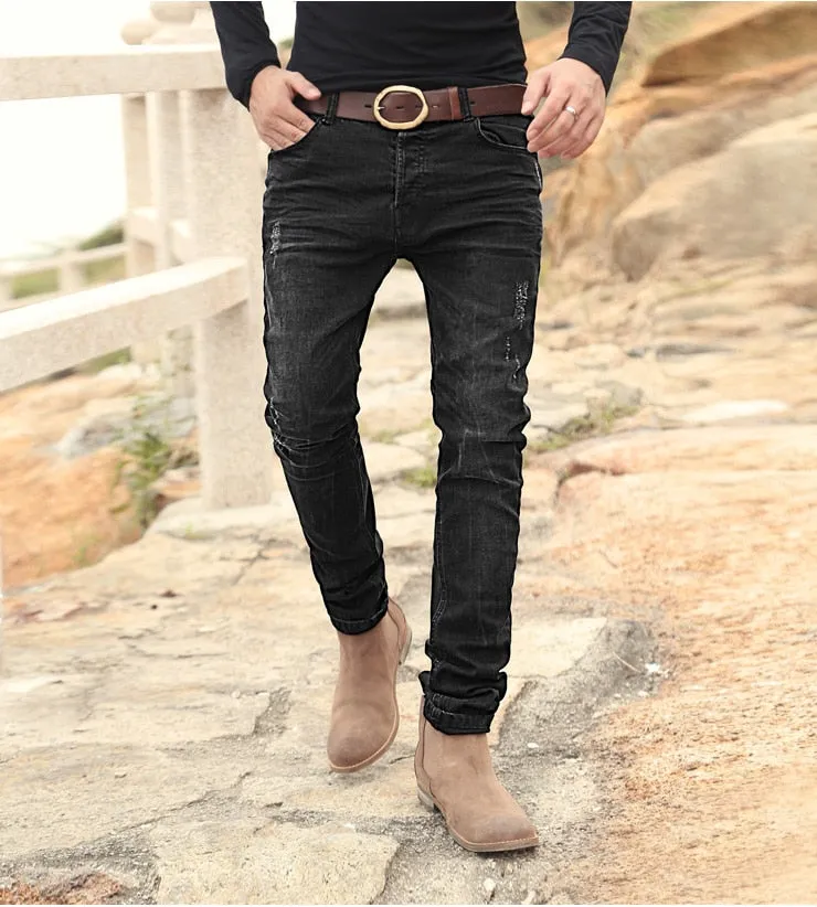 Men's Autumn/Winter Slim Straight Stretch Jeans