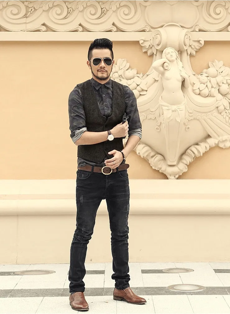 Men's Autumn/Winter Slim Straight Stretch Jeans