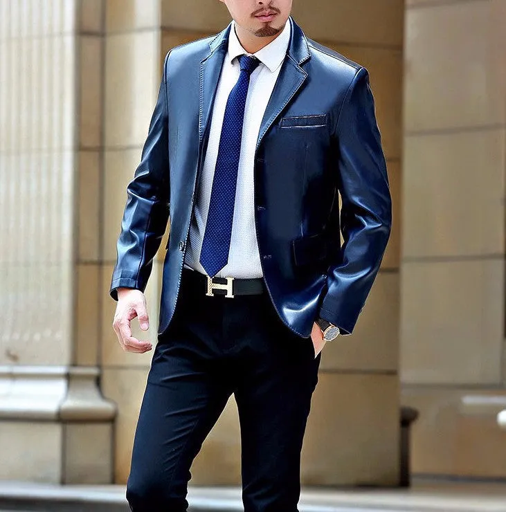 Men's Business PU Leather Jacket
