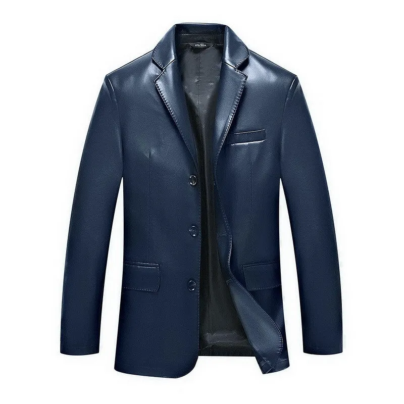 Men's Business PU Leather Jacket