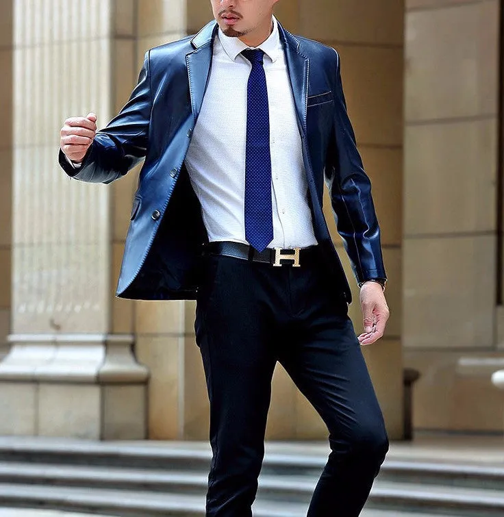 Men's Business PU Leather Jacket