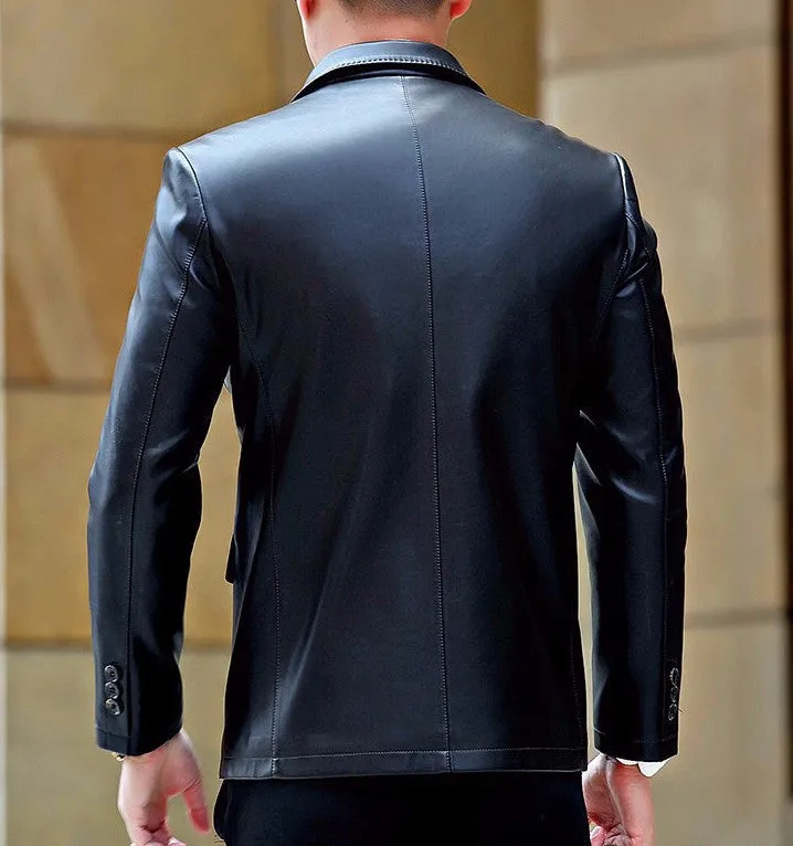 Men's Business PU Leather Jacket