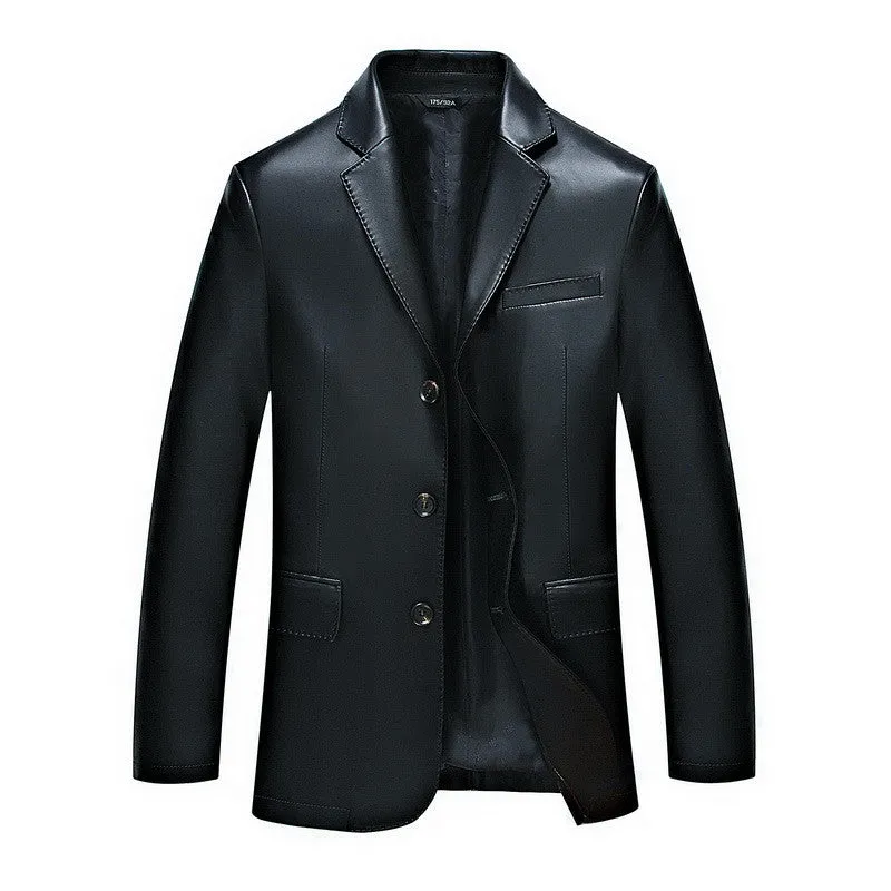 Men's Business PU Leather Jacket