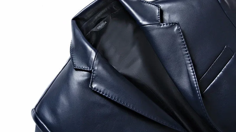 Men's Business PU Leather Jacket